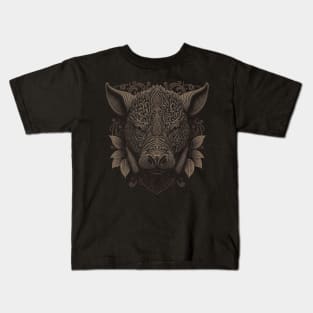 rhinoceros decorated with Javanese ornaments Kids T-Shirt